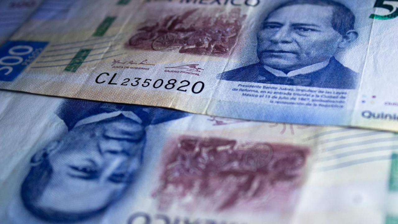 Pesos mexicanos. Foto: Pexels. 