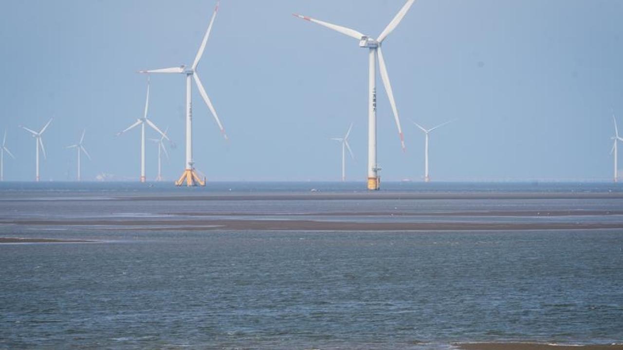 Granja eólica marina, foto Xinhua