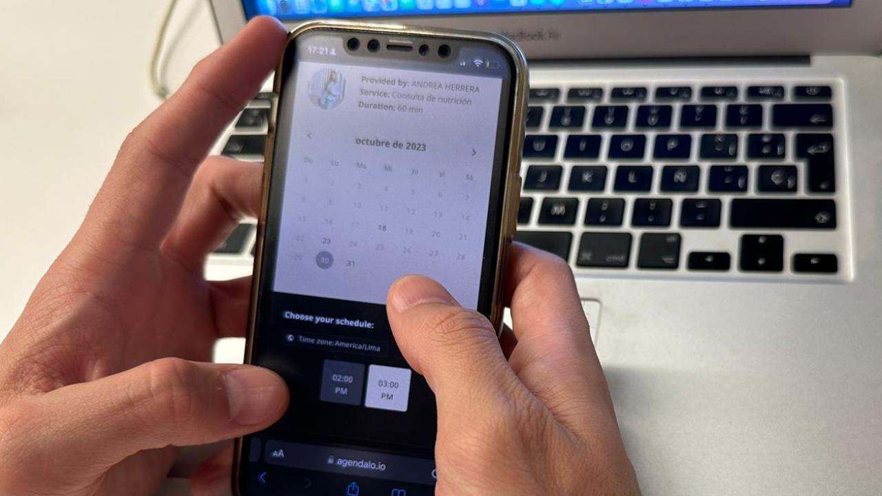 Programar una cita. Foto: Agéndalo. 